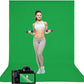 HIFFIN 8x14 Ft, Green Professional Backdrop for Background Photography Background Stand for Photo Light Studio Accurate Size 8x14 Ft