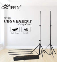 HIFFIN Studio Background Support Kit for Backdrop Photography and Videography (14ft X 10ft) | Portable and Foldable Stand Kit with Carry Bag