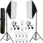 HIFFIN® PRO HD 5 Soft Led Video Light Softbox Kit | 2 Point Lighting | Stand | for YouTube Shooting,Videography, Product Photography, Continuous Studio Lights, Key Fill and Back Light