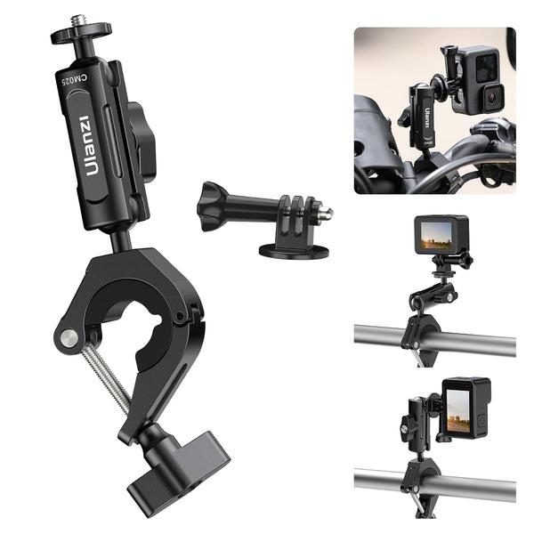 ULANZI CM025 360° Motorcycle Camera Mount w/ GoPro Adapter 8–35mm
