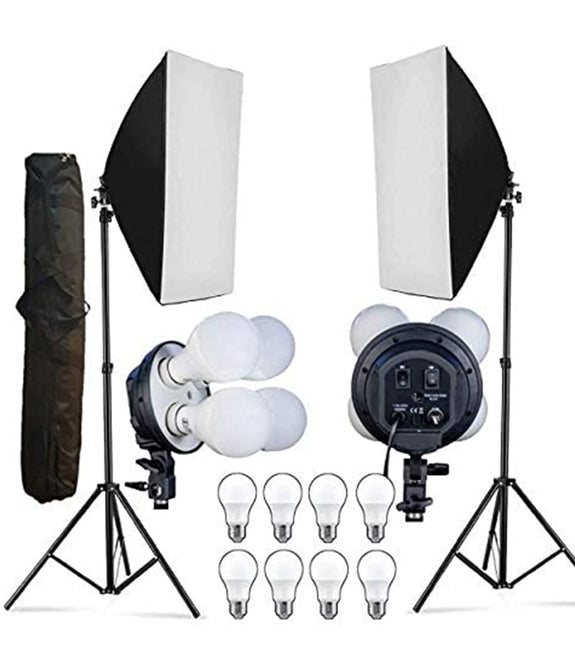 HIFFIN PRO HD Mark 2 Point Studio Lights for Photography and Video Shooting, Continuous Softbox Lighting Kit