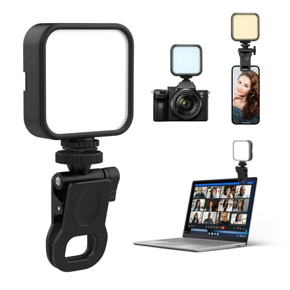 HST-63 Tripod with 360° Handle & Remote / LT-003 Portable Selfie Light (3000-9000K, 3 Modes, USB-C, 7W) – Complete Photography & Video Kit