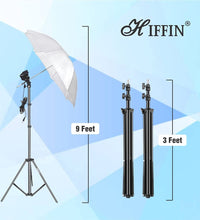 HIFFIN E27 Studio Double Holder KIT Umbrella White + Studio Light Stand 9 FT+ Umbrella and Double Holder KIT Mark I WOB (1 x Double Holder | 1 x Light Stand 9 feet | 1 x Umbrella | 1 x Bag)