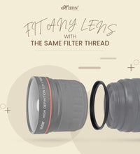 HIFFIN PRO Camera Lens Step Up Filter Adapter Rings, 40.5-43, 43-46, 46-49, 49-52, 52-55, 55-58, 58-62, 62-67, 67-72, 72-77, 77-82mm Metal Step Up Rings Kit with Anodized Aluminum Threaded Black Frame