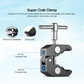 HIFFIN 11inch Adjustable Articulating Friction Magic Arm & Large Super Clamp for Camera Rig, LCD Monitor, LED Flash Lights (11 inch Magic arm+clamp set of 1)