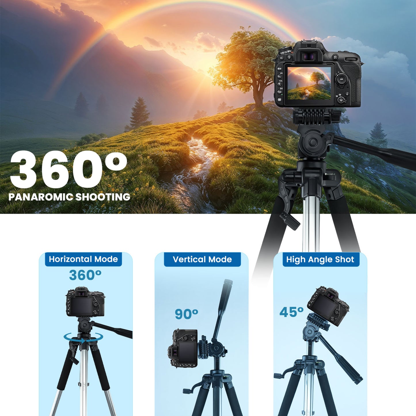 HTR-1200 Tripod for DSLR Camera & Smart Phone Tripod Stand