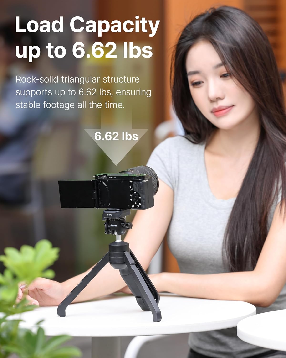 ULANZI TT38 Mini Tripod w/ Uka F38 QR for DJI/Insta360/Sony, Tabletop Stand
