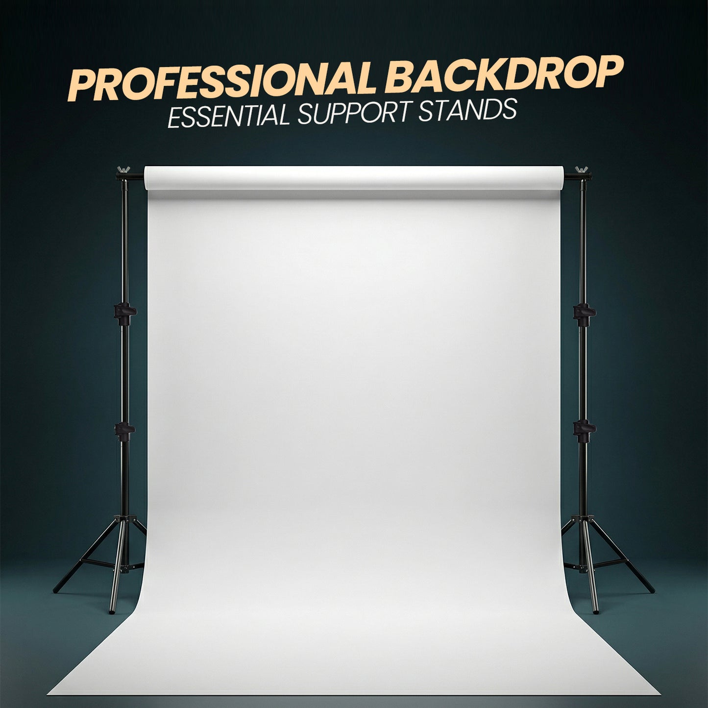 HIFFIN Studio Background Support Kit for Backdrop Photography and Videography (14ft X 10ft) | Portable and Foldable Stand Kit with Carry Bag