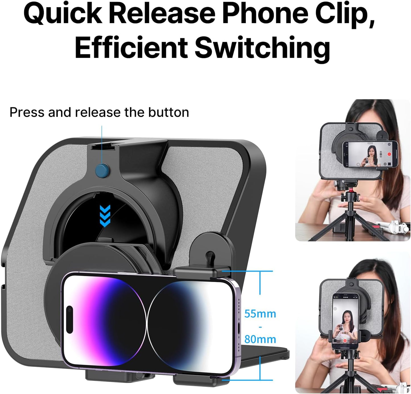 Ulanzi RT02 Universal Teleprompter for Tablets and Smartphones with Remote Control R004GBB1