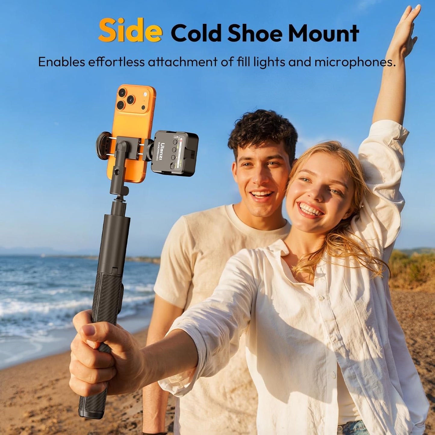 ULANZI SK27 61'' Extendable Phone Tripod/Selfie Stick, Bluetooth Remote