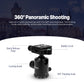 HIFFIN®Professional Metal 360 Degree Rotating Panoramic Ball Head with 1/4 inch Quick Release Plate and Bubble Level,up to 17.6pounds/8kilograms,for Tripod,Monopod,Slider,DSLR Camera,Camcorder