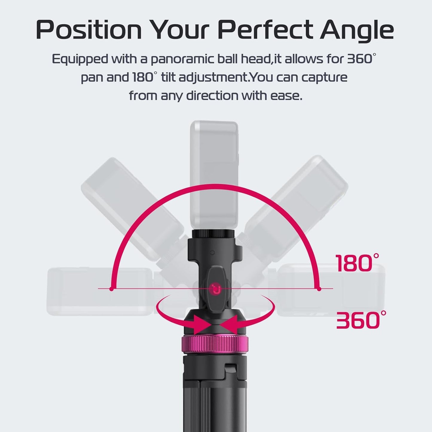 ULANZI MT-89 82in Aluminum Extendable Tripod, 1/4in QR, 2.2lb Load