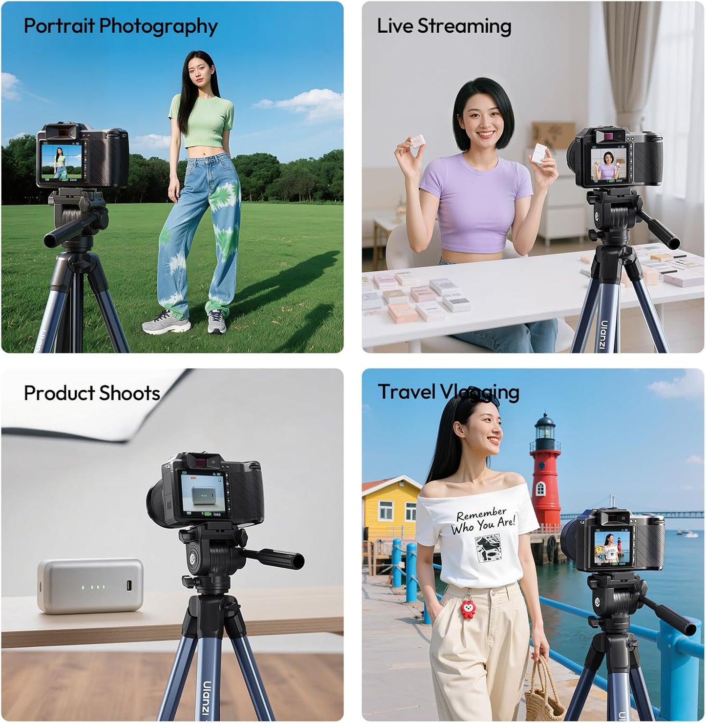 ULANZI TT39 Tripod 61" Vertical/Horizontal, Phone & DSLR, Adjustable