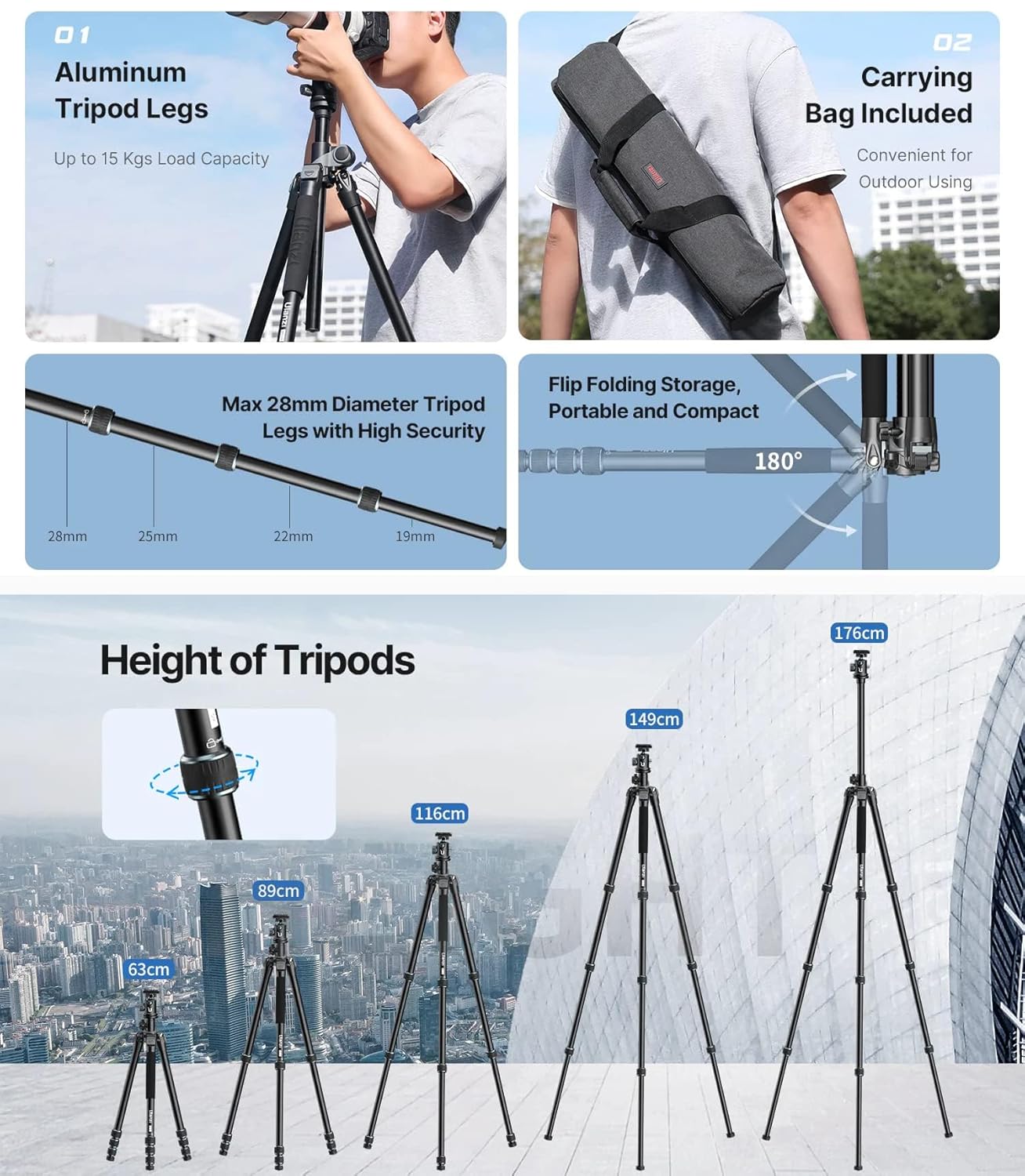 Ulanzi MT-59 Multifunction Camera Monopod Tripod