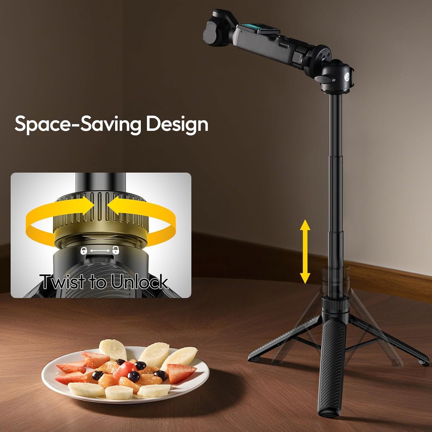 ULANZI MT90 Action Camera Tripod Grip w Ballhead, Cold Shoe & CKA Quick Release