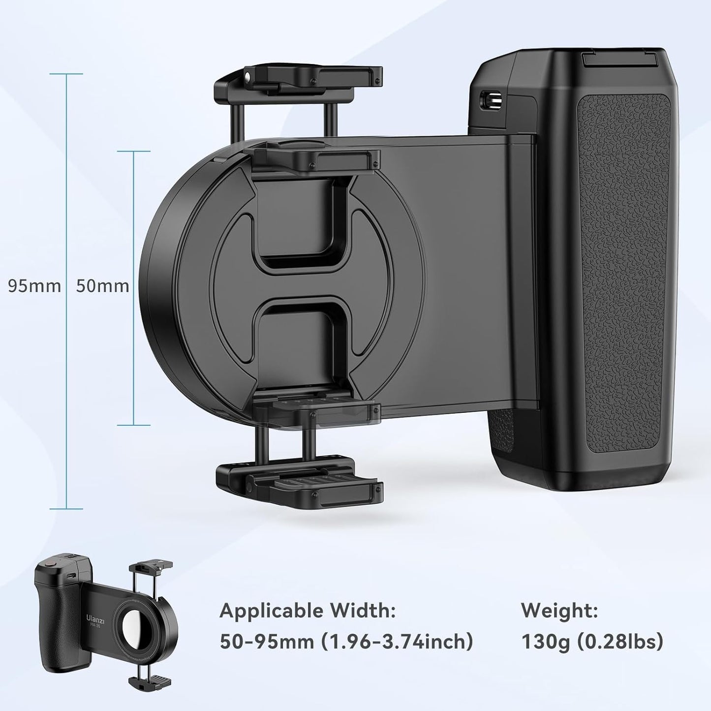 MA35 Selfie Phone Tripod Mount, 2-in-1 Magnetic Clip with Remote Shutter