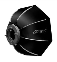 HIFFIN KT65 (65cm) Octagonal Softbox Quick Release, with Bowens Mount, Carrying Bag Compatible with Hiffin Cob-120P, Cob-200P, Cob-300P and Other Bowens Mount Light