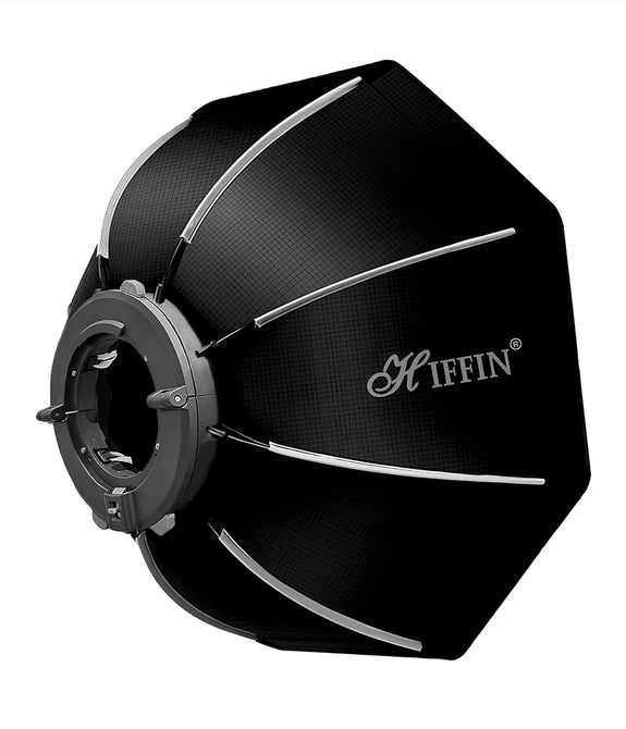 HIFFIN KT65 (65cm) Octagonal Softbox Quick Release, with Bowens Mount, Carrying Bag Compatible with Hiffin Cob-120P, Cob-200P, Cob-300P and Other Bowens Mount Light