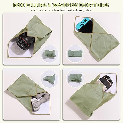 ULANZI Magic Universal Storage Cloth, Easy Wrapping and Safe Protection from Collissions, Bumping and Friction for Camera & Digital Accessories (35 * 35cm)