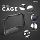 HIFFIN Upgraded Metal Cage for EOS R8 Built-in Quick Release Plate for Arca-Type with 1/4 Threaded Holes, 3/8" Locating Holes for ARRI, Included Cold Shoe