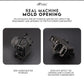 HIFFIN Upgraded Metal Cage for EOS R8 Built-in Quick Release Plate for Arca-Type with 1/4 Threaded Holes, 3/8" Locating Holes for ARRI, Included Cold Shoe