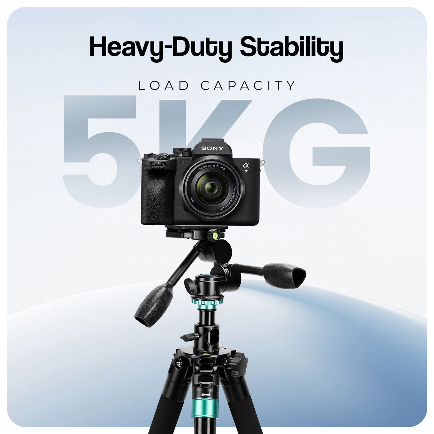 Professional Portable Tripod Monopod with 3 Way Pan Head