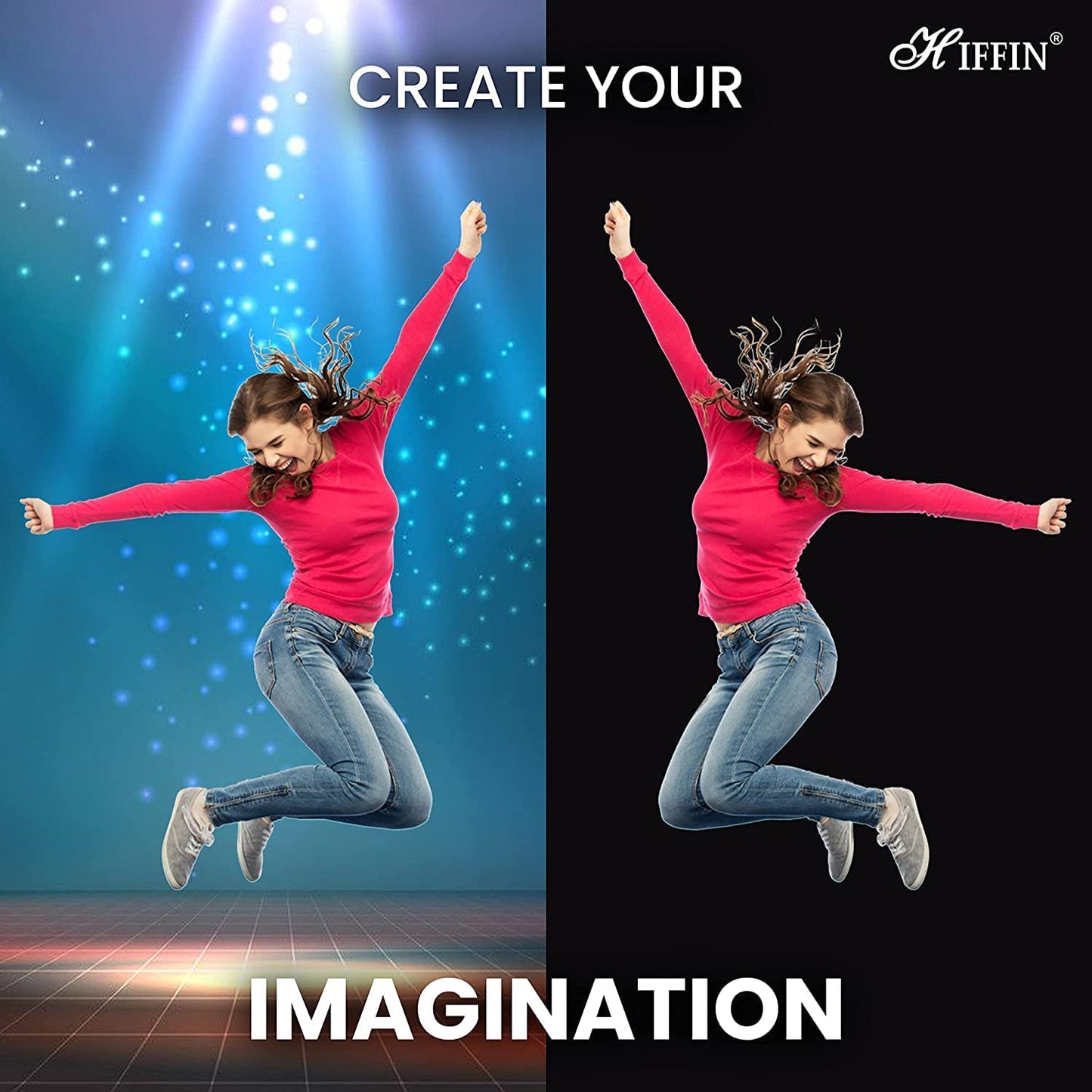 HIFFIN® 2 in 1 Photography Backdrop 8x12ft Green & Black with 9x9ft Backgroud Stand Kit Washable Background Screen Carry Bag, (B01 + 2 in 1 Black & Green Backdrop)