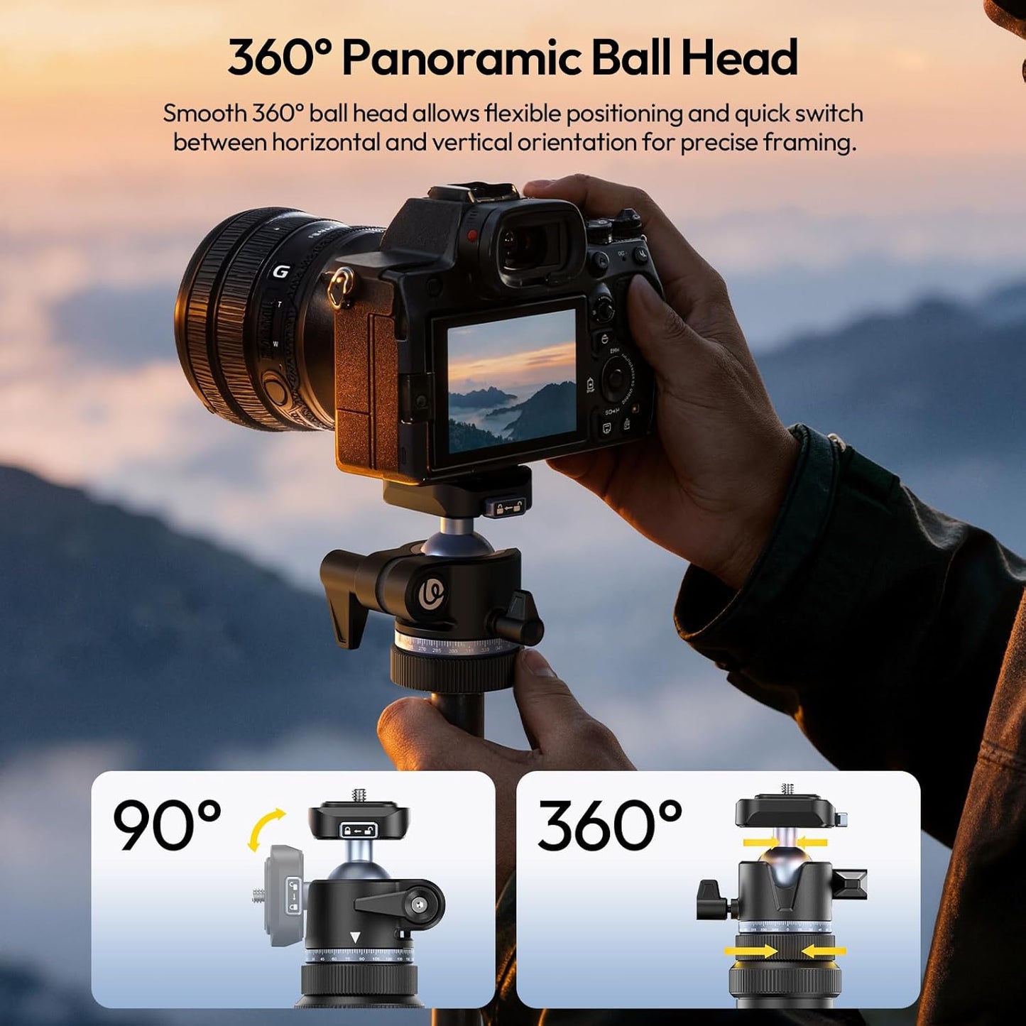 ULANZI MT93 1/4" Light Stand Tripod, 63" Adjustable, Auto-Open, UKA Quick-Release Ball Head