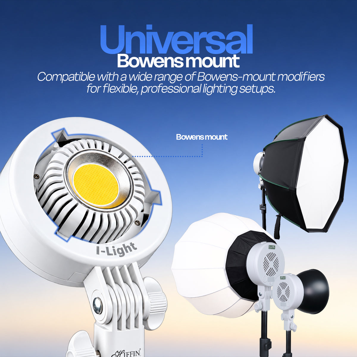 I Light 150W LED Studio Light, 2700K-6500K CCT, CRI 95+, App Control