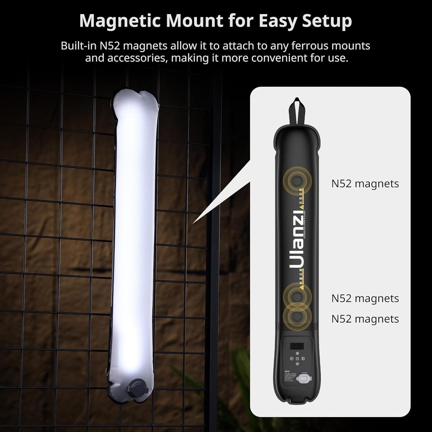Ulanzi UA12 Bi-Color Inflatable LED Tube Light 2700-6500K 12W 2500mAh