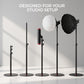 6.10ft Round Base Light Stand and Monopod, Adjustable Floor Stand, 82 Inch Height