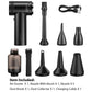 ULANZI Electric Air Duster with Duster Kit, 2-in-1 Design 5 Replacable Nozzles, 4 Gear Intelligent Mechanism Dust Blower & Vacuum Cleaner, Lens Cleaning Air Blower