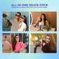 HF-16K 4-in-1 Selfie Stick Tripod w/ LED, 3 Modes, Remote