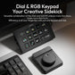 Ulanzi D100H Wireless Video Editing Keyboard with Dial for Mac/PC