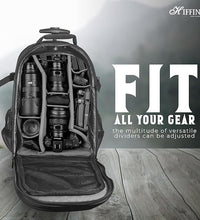 Hiffin 2-in-1 Convertible Backpack Rolling Case for Cameras and Gear with Great Capacity, User-Friendly Design, and Durable Waterproof Construction - Travel in Style and Convenience! 