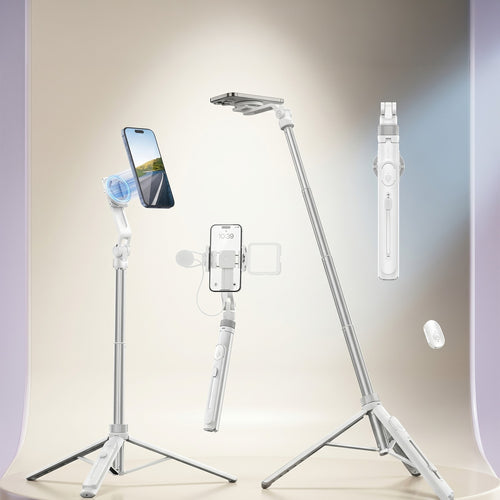 ULANZI TT88 Magnetic Tripod 57" Selfie Stick w/ Remote & Cold Shoes