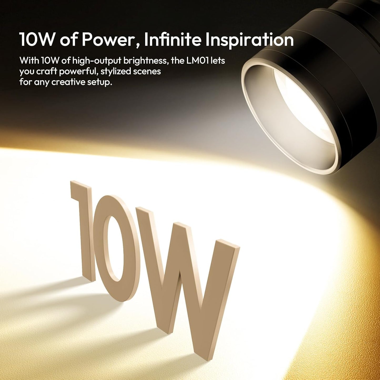 ULANZI LM01 RGB 7500mAh Portable LED Light w/ 20 Filters & Zoom Spotlight