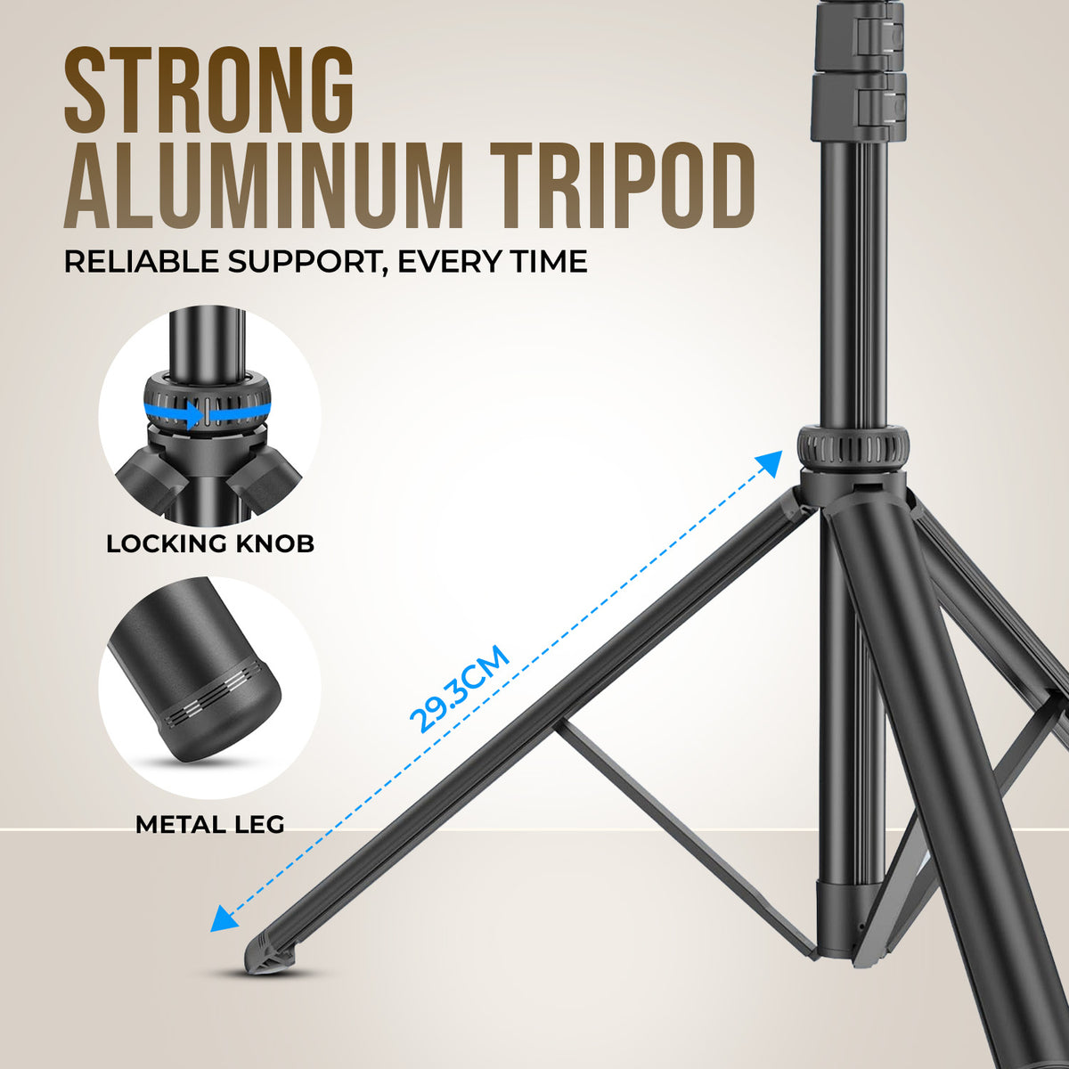 H25 Selfie Stick Tripod, Adjustable Aluminium Alloy, Wireless Remote, Phone Holder
