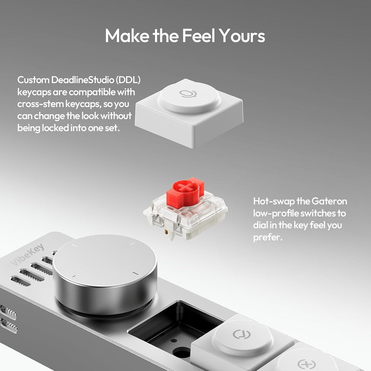 Ulanzi AU05 Wireless AI Keyboard with Microphone | 3 Buttons & 1 Dial | One-Touch Voice Dictation