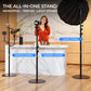 6.10ft Round Base Light Stand and Monopod, Adjustable Floor Stand, 82 Inch Height