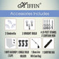 HIFFIN White Screen Backdrop 6x10 ft with 9 ft Stand - 6x9 ft Photography Backdrop with 2 Pcs Spring Clamps, 1PCs Carry Bag (T Shape Kit C2 C1 W & Single Holder Kit M3)