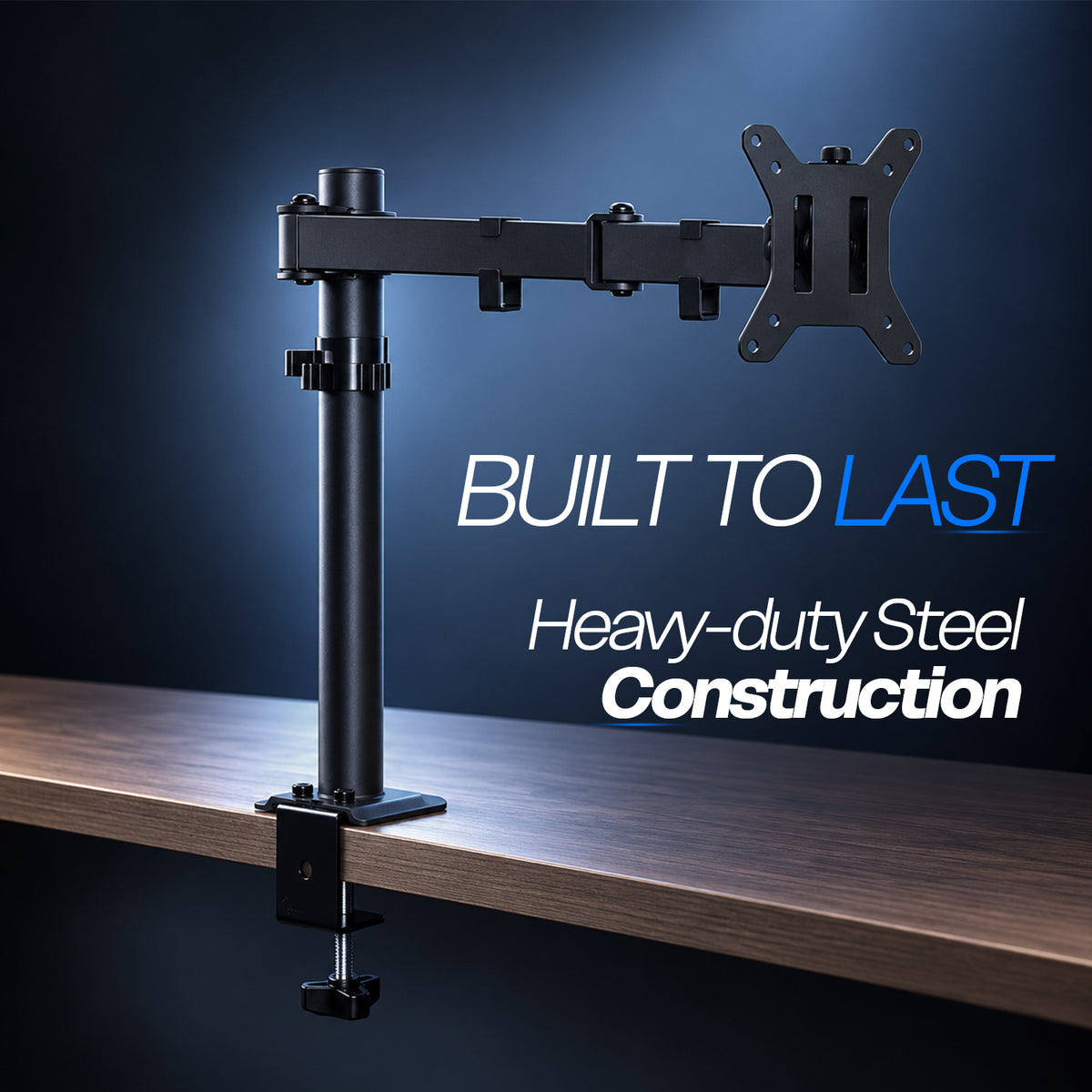 MS12 Monitor Arm, 17–32in, 2–10kg, VESA 75x75/100x100, Articulating Desk Mount