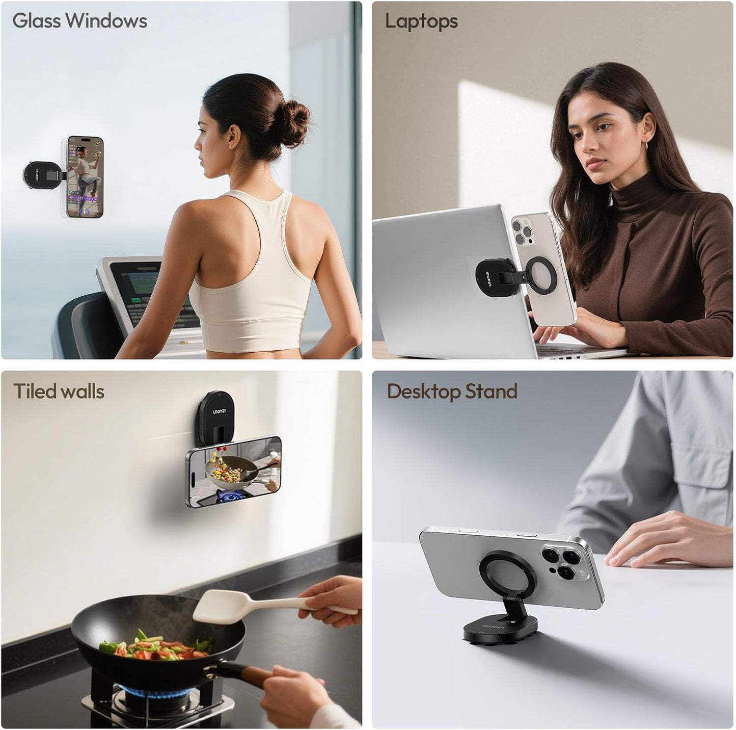 ULANZI MA39 3-in-1 Magnetic Phone Holder for MagSafe with 360° Rotatable Mount