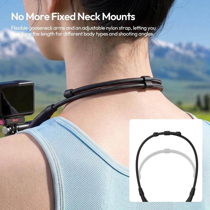 ULANZI ZJ09 Flexible POV Neck Mount, Magnetic Action Camera Holder