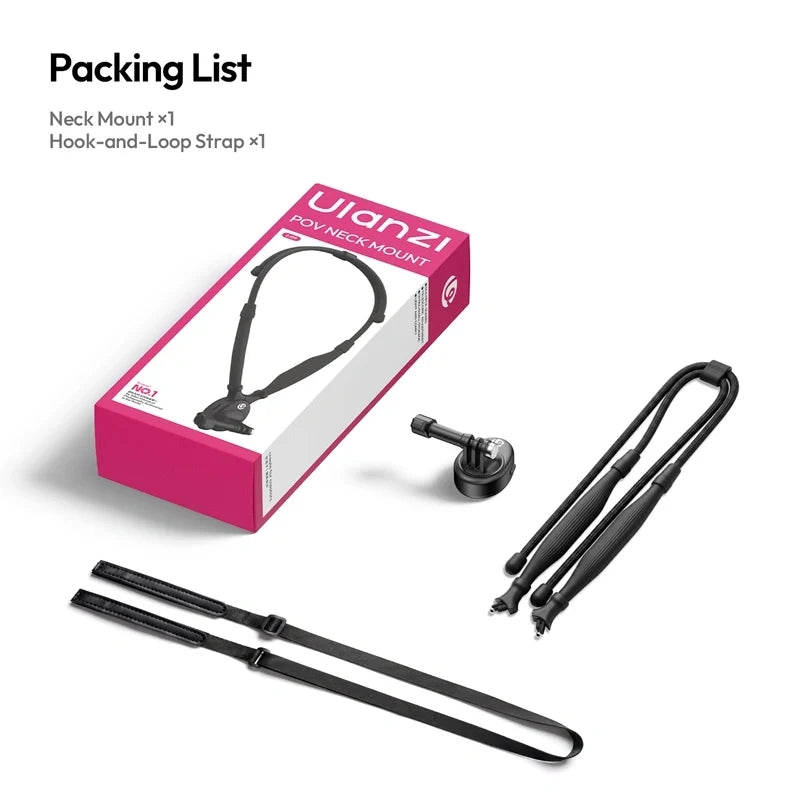 ULANZI ZJ09 Flexible POV Neck Mount, Magnetic Action Camera Holder