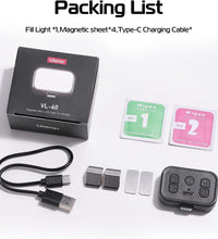 ULANZI VL40 OM Fill Light for DJI OSMO Mobile 6/OM 5/OM SE/OM4 SE/Insta360 Flow, Magnetic Mini Cute LED Video Light with 2500K-7500K and Adjustable Brightness