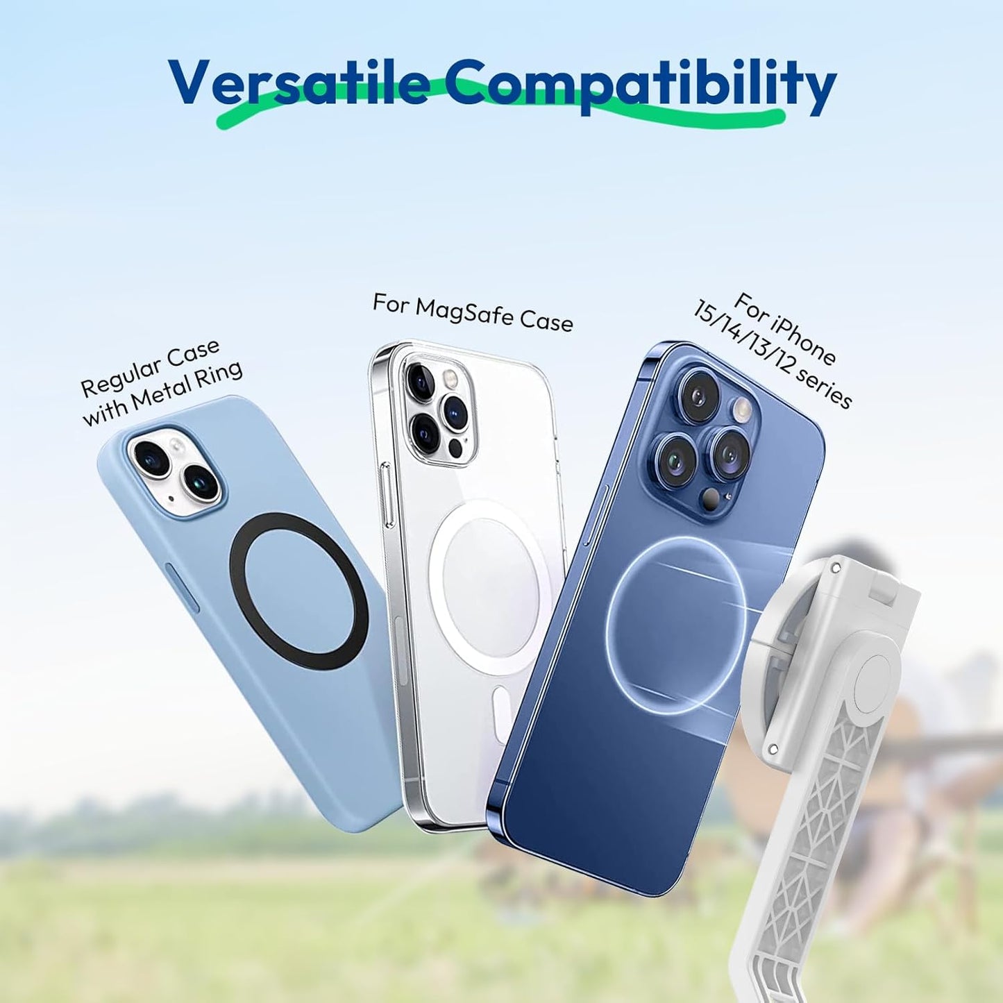 ULANZI TT88 Magnetic Tripod 57" Selfie Stick w/ Remote & Cold Shoes