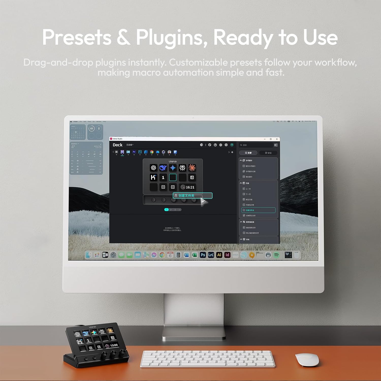 ULANZI D200X Stream Controller 14 LCD Keys & 8-in-1 USB-C Hub 4K