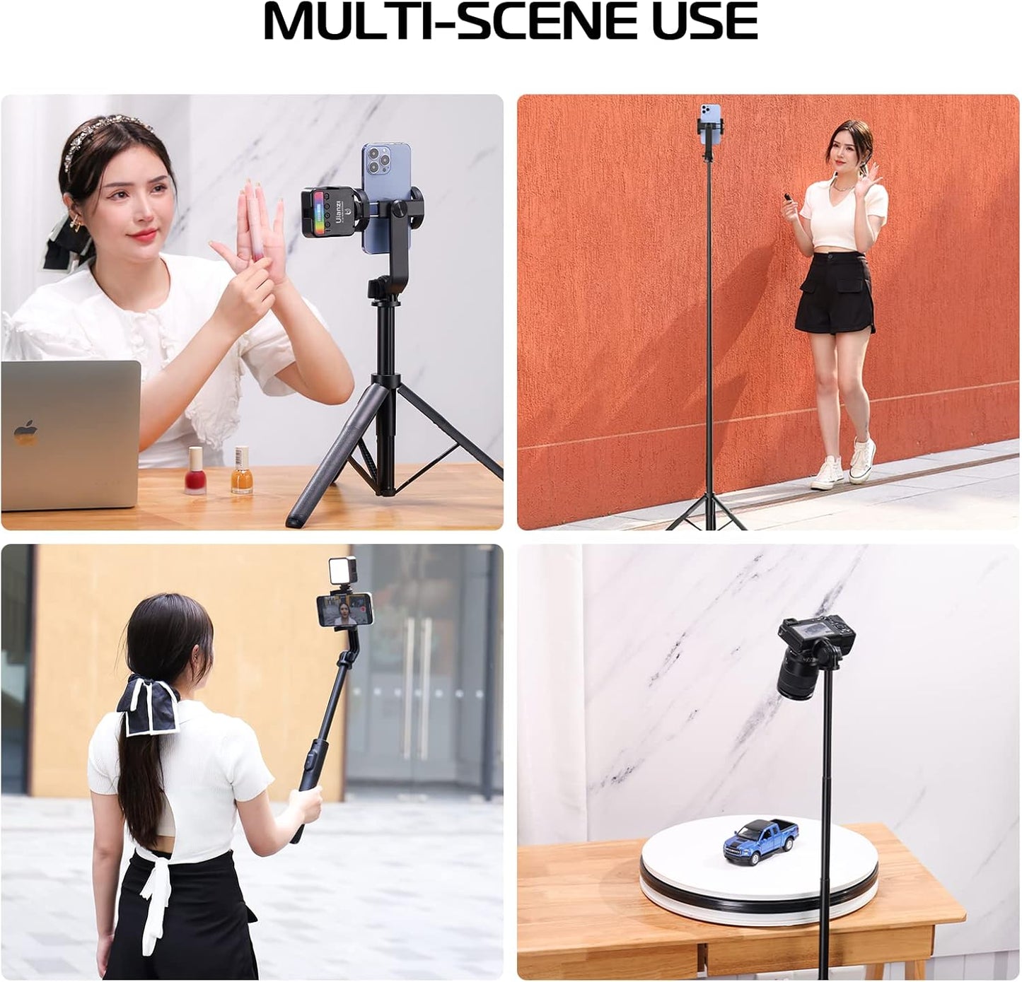Ulanzi SK-03 1.6M Livestream Selfie Stick, 360 Rotation, Bluetooth