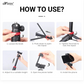 HTR-44,  Extendable By 44", Tripod with Bluetooth Button, 360° Ball Head